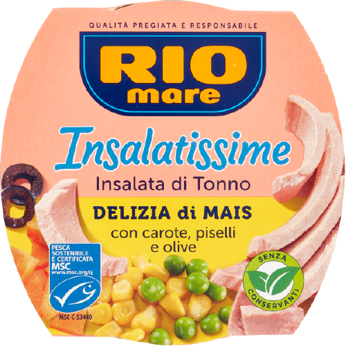 SALADE THON-MAIS, CAROTTE, PETIT POIS, OLIVES